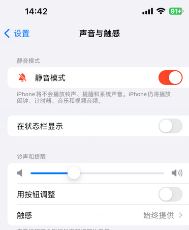 麦积苹果15Pro维修网点分享iPhone15Pro系列机型中隐藏静音图标 